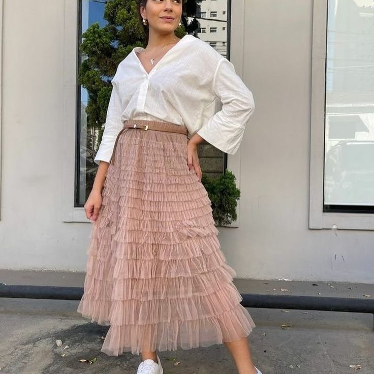 Outfit Ideas Outfits Tulle Skirt And Top Wedding Guest Dusty Pink